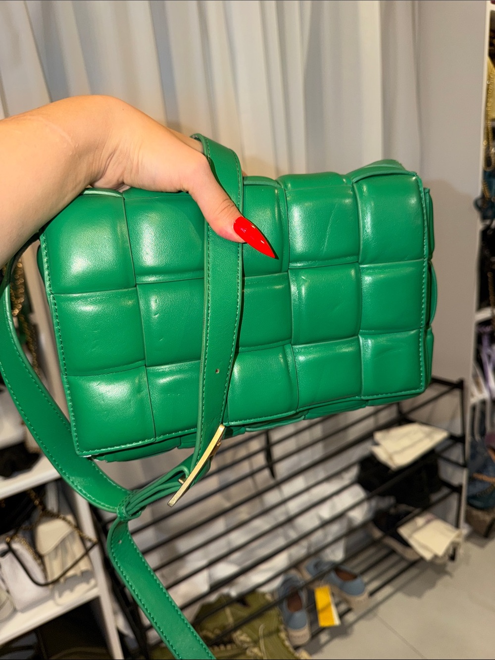 Green Woven Crossbody Bag - Stylish Everyday Shoulder Bag